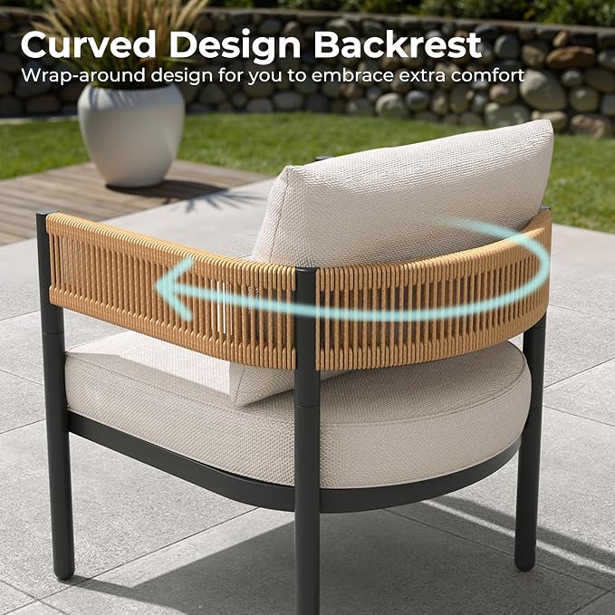 Grand patio 6-Piece Wicker Outdoor Furniture Set - Image 5
