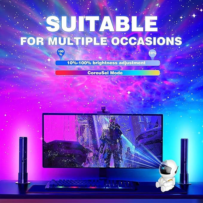 Astronaut Star Projector, Star Projector Galaxy Light for Kids，8 Modes Remote and 270° Adjustable Led Lights for Bedroom, Girls Room Decoration, Home Theater, Ceiling, Timer(Original White)