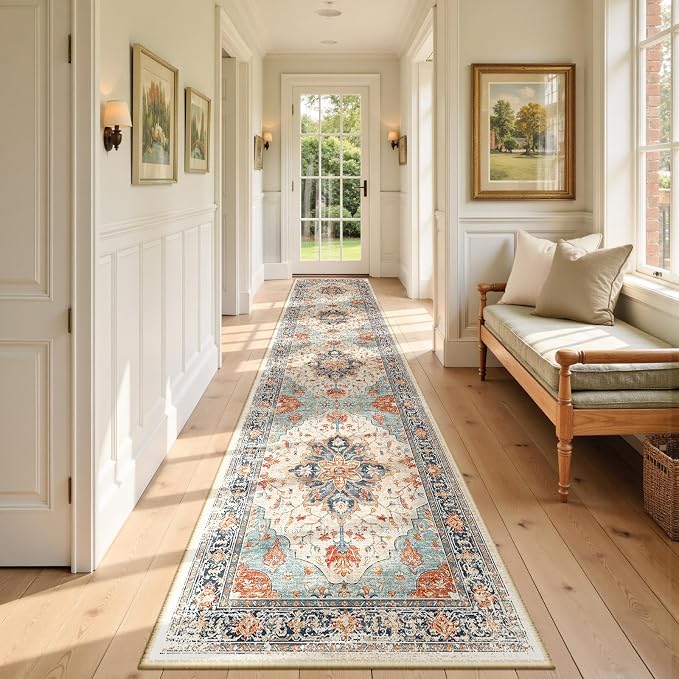 RELEANY Area Rugs 2'6"x10' Runner Rug Non Slip Washable by RELEANY