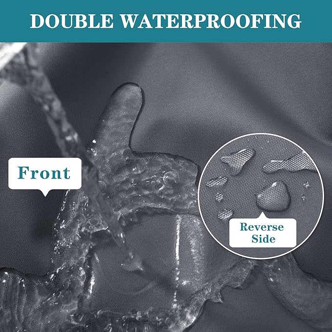 Outdoor Chaise Lounge Cushion Set of 2, Fadesafe Water-Repellent Lounge Deck - Image 3