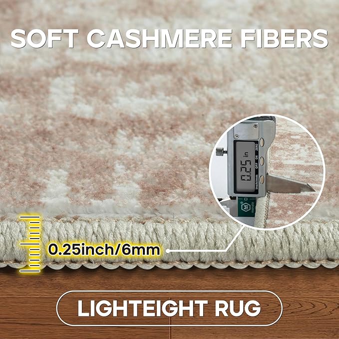 10x14 Area Rugs Large Living Room Rug Washable: Modern Abstract Rug Indoor Modern Carpet Non Slip for Dining Room Bedroom Nursery Home Office Beige