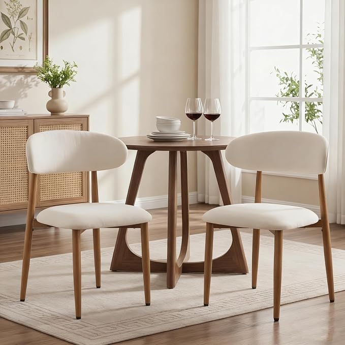 UVV Dining Chairs Set of 4, Metal Kitchen Chairs - Image 2