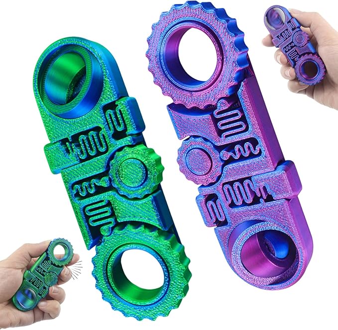2025 New 3D Printed Fidget Ring Toys, 5-in-1 3D Printed Gear Ball Stress Sensory Toy, Mindful Meditation Gear Toys for Stress and Anxiety Relief, Back to School Supplies Fidget Toy for Kids Adults