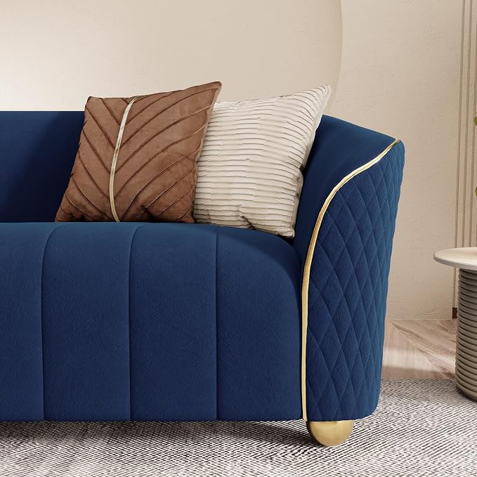 1-Piece Luxury Velvet Sofa Set for Living Room, Elegant Design Couch Set - Image 4