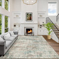 5x7 Area Rugs Washable Rug: Modern Abstract Living Room Rug Soft Anti-Skid Thin by GENTDRIZZ