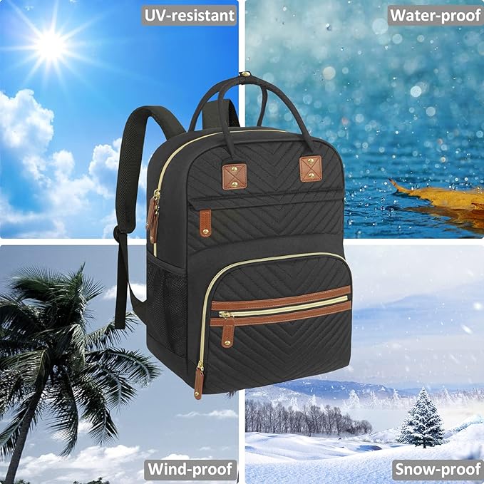 Diaper Bag Backpack for Women Large Capacity with Insulated Pockets Multifunctional Diaper Bags For Baby Girl Boy Waterproof Baby Bags For Mama Maternity Travel Bag Black