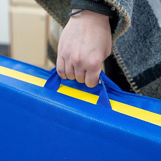 Children's Factory Rainbow Folding Gym Mat, 4' x 6', CF321-145, Toddler and Baby Preschool Activity Floor Mat, Kids Soft Play Equipment for Playroom