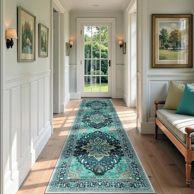 RELEANY Area Rugs 2'x7' Runner Rug Non Slip Washable - Image 2