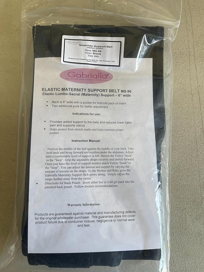 Gabrialla Made in USA Pregnancy Belly Band, Soft & Breathable Maternity Belly Band – Pregnancy Belt for Back, Pelvic & Waist