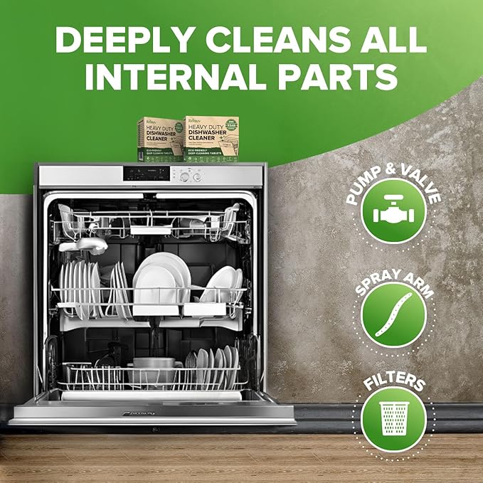 Dishwasher Cleaner + Washing Machine Cleaner Bundle - Heavy Duty Appliance Deep Cleaning, Descaling and Deodorizing.