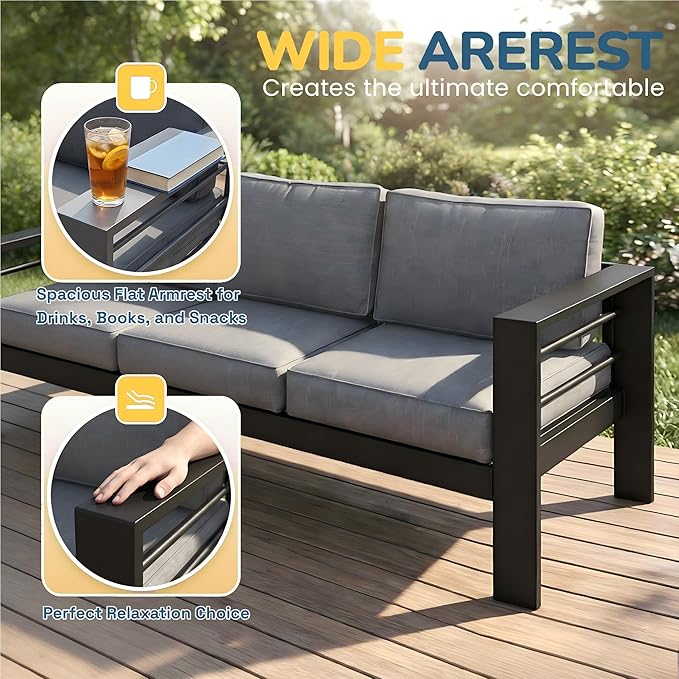 Solaste Aluminum Patio Furniture Set - Image 5