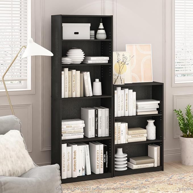 Furinno Jaya Book Shelf, 5-Tier Bookshelf, Bookcase - Image 4