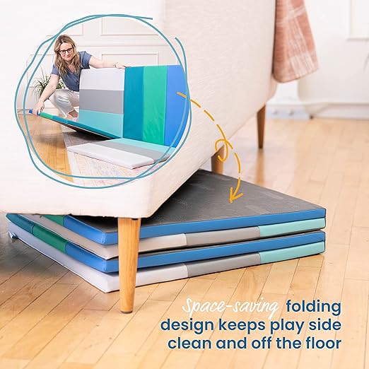 ECR4Kids SoftZone Turning Tiles Activity Mat, Folding Playmat, Contemporary