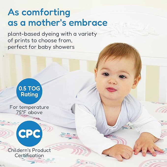 TotAha Sleep Sack 6-12-15 Months 3-Pack,Stretchy,Buttery Soft Swaddle Transition Sleeping Bag,Light Baby Wearable Blanket with 2-Way Safe Zippers for Boys and Girls, 0.5 TOG