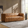 HULALA HOME 83" Genuine Leather Sofa by HULALAHOME