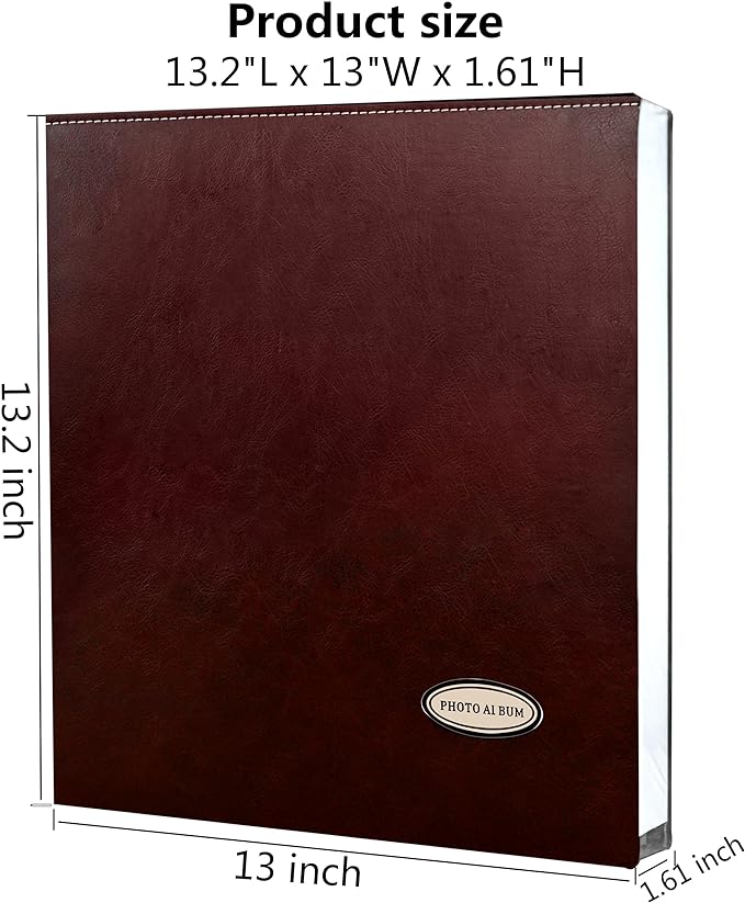 Self-Adhesive Photo Album, Dust-free, glue free and waterproof Scrapbook Album, Family album, Leather Cover, Hand Made DIY Albums Holds 3x5, 4x6, 5x7, 6x8,8x10 photos