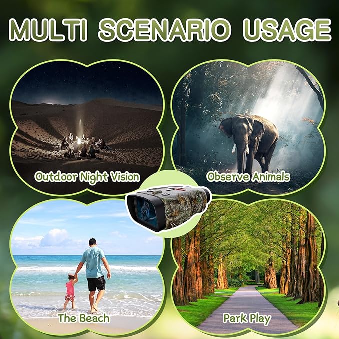 Night Vision Goggles for Kids Gifts with 32GB Card,Birthday Ideas Present 5X Zoom Kids Camera Night Vision Binoculars