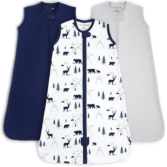 Mama Cheetah Baby Sleep Sack 0.5 TOG, Organic Cotton Baby Wearable Blanket with Two-Way Zipper, Swaddle Transition Baby Sleeping Bag for Newborn Infant Toddler Boy Girl, 0-6 Months