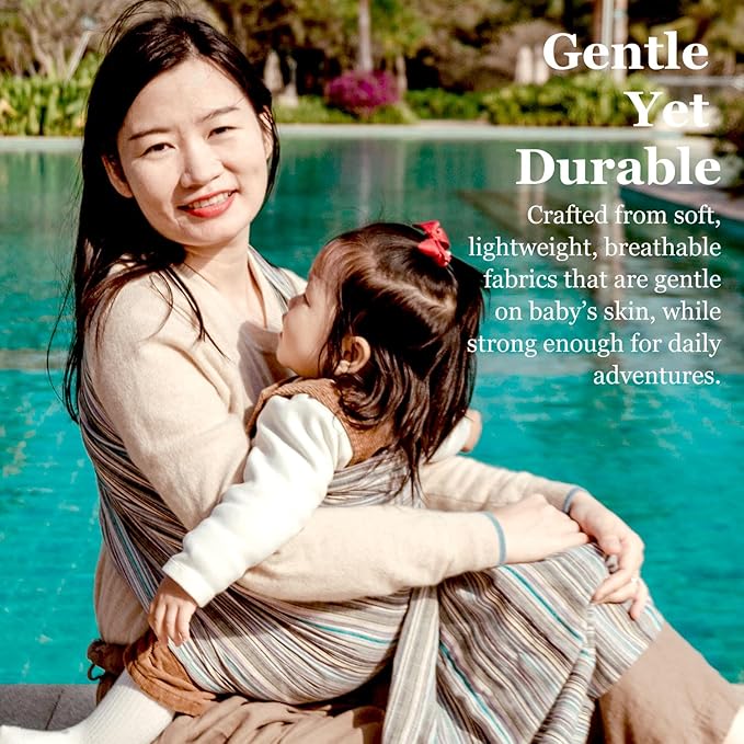 Ring Sling Baby Carrier, Soft Cotton Baby Sling Carrier Newborn to Toddler, Baby Wrap Carrier for Plus Size Parents, Perfect Shower Gift, Sweet Desserts