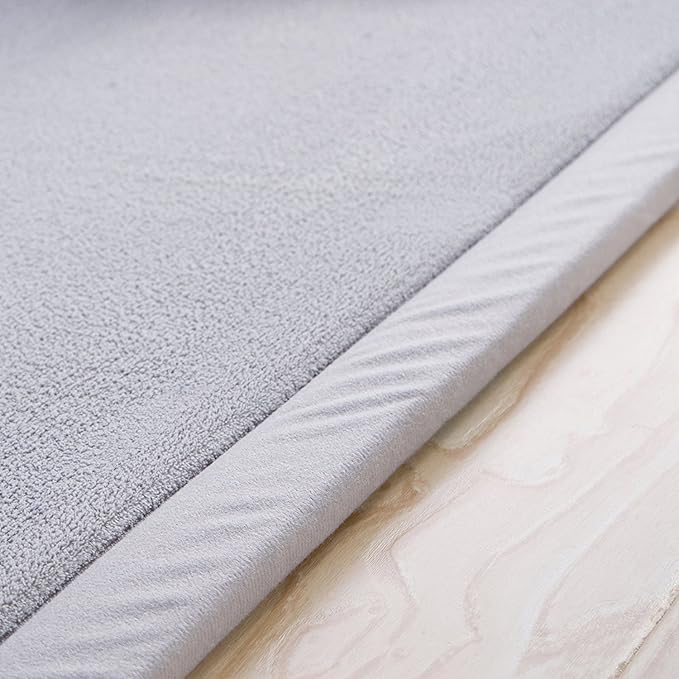 Loartee Nursery Crawling Rug and Play Mat - Velvet Coral (5.0'x 6'8", Gray) for Toddler Exercise