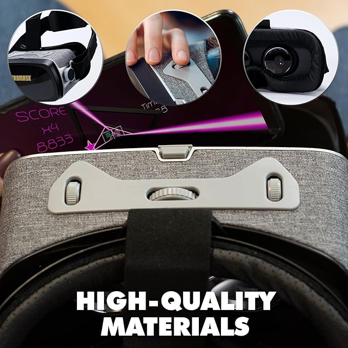 VR Headset + Math Games [Multiplication Subtraction etc] Virtual Games: Gift for Boys & Girls. Cool Educational Toys for Kids 5 6 7 8… Years Old. Virtual Reality Learning Resources Grade 1 2 3 4…8