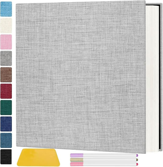 Zesthouse Photo Album Self Adhesive Pages, 60 Pages Magnetic Scrapbook Albums with Sticky Page, Photos Album Holds 8x10 & 5X7 & 4x6 & 6x8 & 3x5, Large Picture Book Ideal Gift for Family Wedding Baby