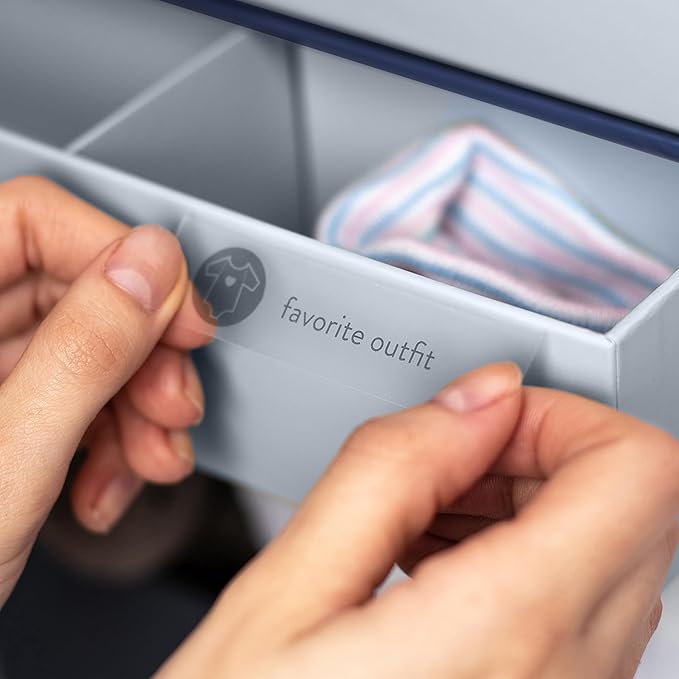 Savor | Baby Keepsake Organizer Box | The Original Fabric Acid-Free Modern Minimalist Gender-neutral Memory Box with Labels | For Pregnancy, Mother’s Day, Baby Shower, New Baby Girl Baby Boy Gifting