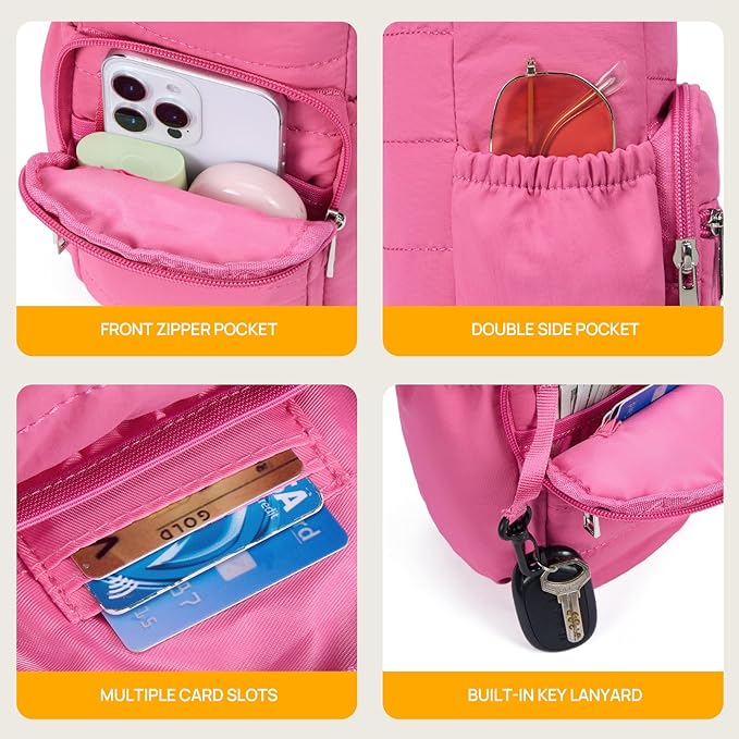 Telena Water Bottle Holder with Strap RFID Crossbody Bags for Women for Walking, Hiking, Cycling