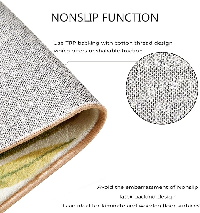 RoomTalks Mid Century Modern Washable Rug, Boho Cute Aesthetic 4x6 Area Rugs - Image 5