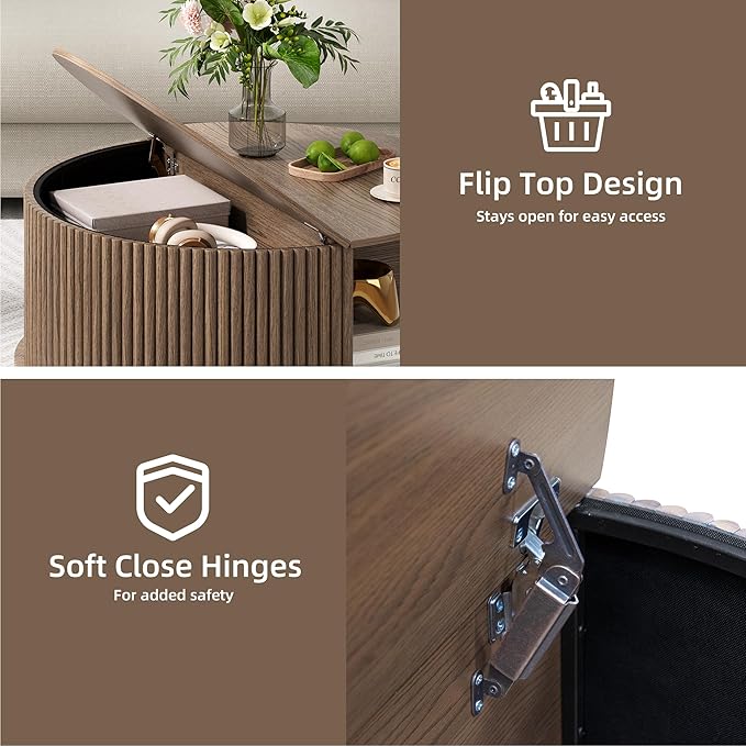 SULIVES Round Coffee Table - Image 4