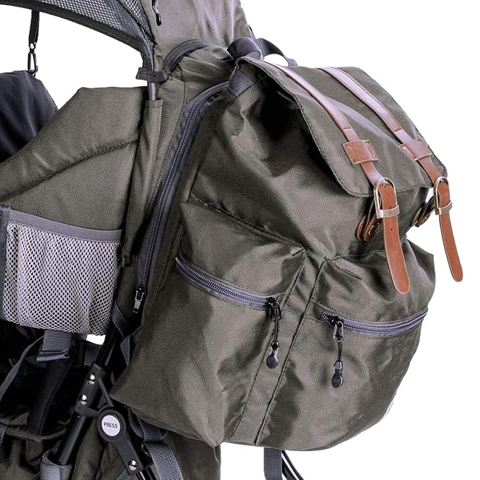 ClevrPlus Urban Explorer Child Carrier Hiking Baby Backpack, Olive Green