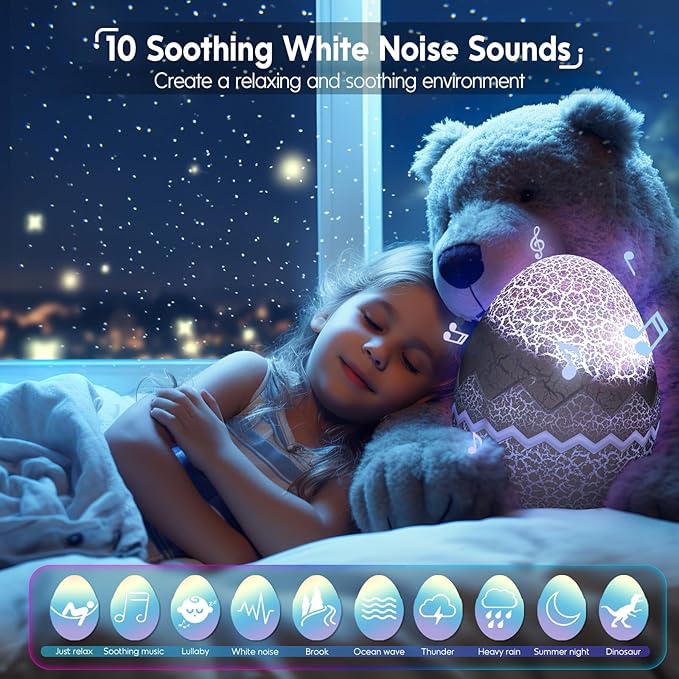 Rossetta Star Projector, Galaxy Projector LED Lights for Bedroom, Remote Control & White Noise, Night Light for Kids Room, Adults Home Theater, Party, Room Decor, Gift for Christmas, Birthday