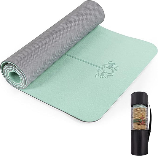 UMINEUX Yoga Mat Extra Thick 1/3'' & 2/5" Non Slip Yoga Mats for Women Eco Friendly TPE Fitness Exercise Mat with Carrying Sling & Storage Bag