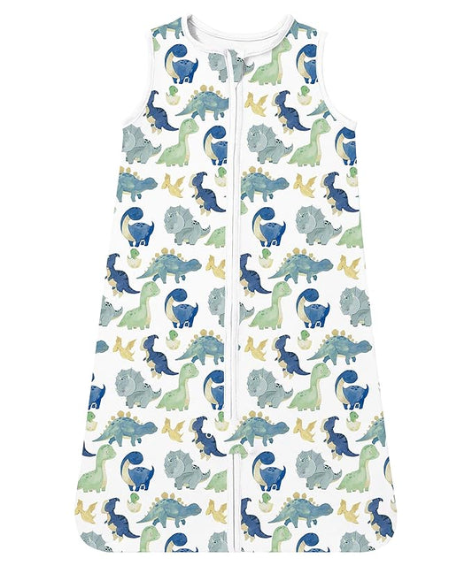 TotAha Toddler Dino Sleep Sack 2T-3T-4T, 0.5 TOG Summer Light Sleeping Sacks, Soft Wearable Blanket Baby Sleep Bag with 2-way Zipper, X-Large
