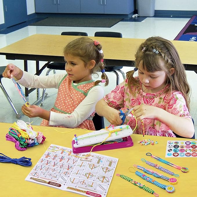 IQKidz Friendship Bracelet Making Kit - Make Bracelets Craft Toys for Girls Age 8-12 yrs, Cool Birthday Gifts for 6 7 9 10 11 Years Old Kids, Christmas Gift Set