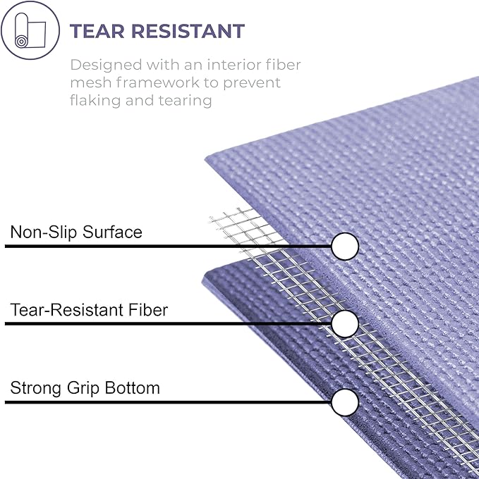 Sunshine Yoga Voyage Yoga Mat, 10 Pack, 72" x 24" Professional Studio and Gym Bulk Yoga Mats, 5mm Thick, Durable, Anti-Tear, Non Slip Fitness and Exercise Mats