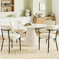 DUMOS Dining Chairs Set of 6, Mid Century Modern Chair Round Upholstered Curved by DumosLifestyle