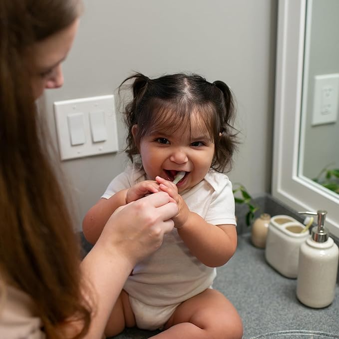 Dr. Brown's Infant-to-Toddler Toothbrush, Elephant, Mint, 0-3 Years