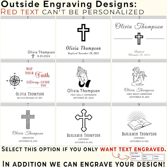 Baptism Memory Box Bamboo Wood - Personalized Baptism Gifts for Boys, First Communion Storage Box for Girls, Personalized Christening Gifts for Boys, Engraved Confirmation Keepsake Boxes, 11x8x4,75 in