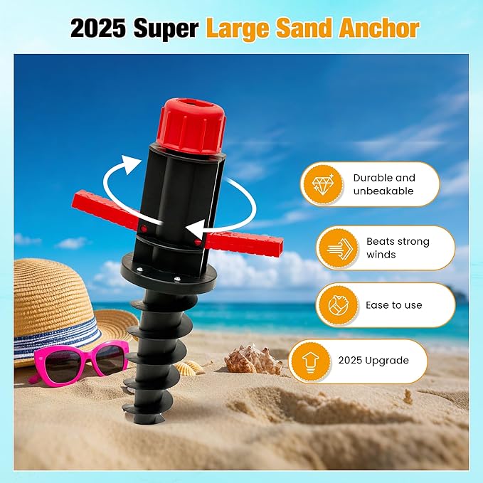 HOMEDEMO Beach Canopy UPF 50+, 6'×6', Easy Set up and Take Down Tent with Sand Pockets, Side Wall Shade Wind Waterproof for Kids, Family & Friends