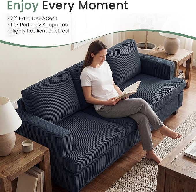 YOUDENOVA 2 Piece Set Comfy Sofa Couch, Loveseat Sofa * 2 - Image 3