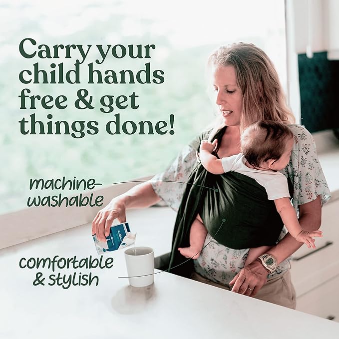 Nalakai Luxury Ring Sling Baby Carrier, Soft Linen Blend Baby Sling, Baby Wrap, Wear Your Little One Close to Your Heart, Comfort, Style