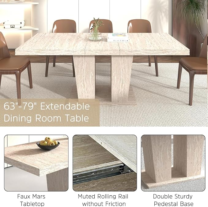Henf 5 Pieces Extendable Dining Table Set - Image 5