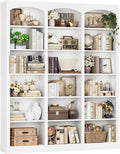 FACBOTALL 71" Triple Wide Bookshelf, 6 Tier Bookcase, Large White Bookshelf by FACBOTALL