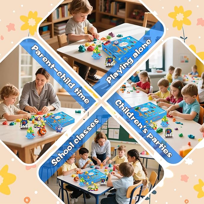 Modeling Clay - 50 Colors Air Dry Clay, DIY Molding Magic Clay for Slime add ins & Slime Supplies, Kids Toys Set for Boys and Girls