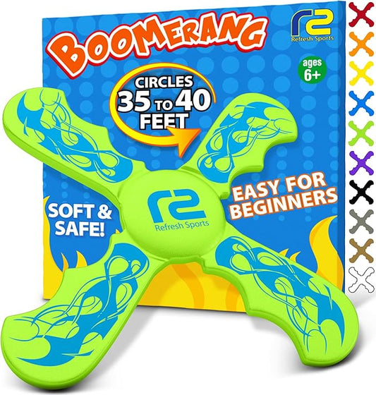 Boomerangs for Kids: Best Soft Flying Beach Toys for Kids - Cool Birthday Gifts for Boys & Girls - Sports Beach Games & Pool Toys - Outdoor Games & Fun for Boys Ages 8-12 & 4 5 6 7 8 9 10 11 12 13 14