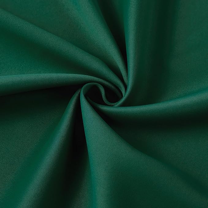 KEQIAOSUOCAI 92 Inch Dark Green Pinch Pleated Blackout Curtains for Living Room - Summer Decor Thermal Insulated Christmas Green Track Curtain with Hooks，40 x 92 Inches Long-2 Panels Set