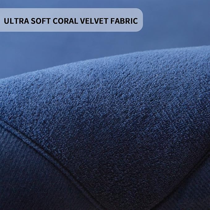 MAXYOYO Black Coral Velvet Area Rug, Thick Japanese Tatami Mat Living Room Carpet with Non-Slip Backing, Large Solid Color Mat for Bedroom Dormitory Yoga, 49 by 49 inch