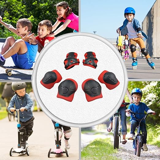 Knee Pads for Kids Kneepads and Elbow Pads Toddler Protective Gear Set Kids Elbow Pads and Knee Pads for Girls Boys with Wrist Guards 3 in 1 for Skating Cycling Bike Rollerblading Scooter