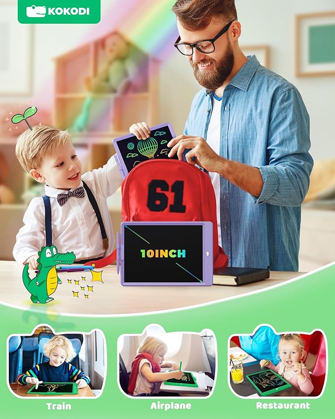 KOKODI 10 Inch LCD Writing Tablet, Purple Drawing Boards for Kids(Purple)